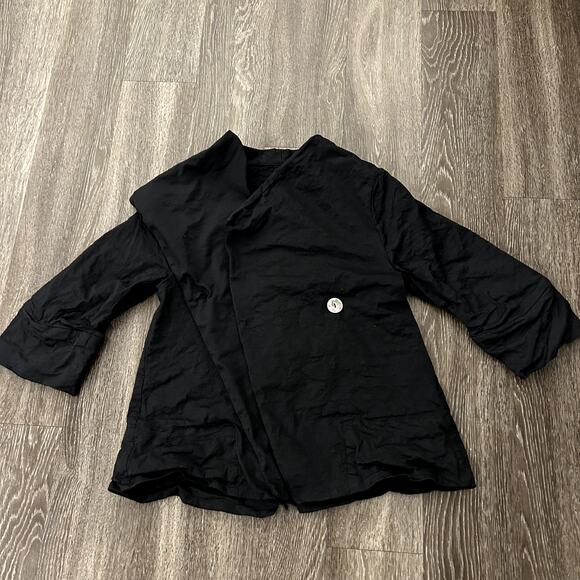 EUC Porto San Francisco Charcoal Black Asymmetric Jacket Size 2 / Medium Italian - Picture 9 of 14